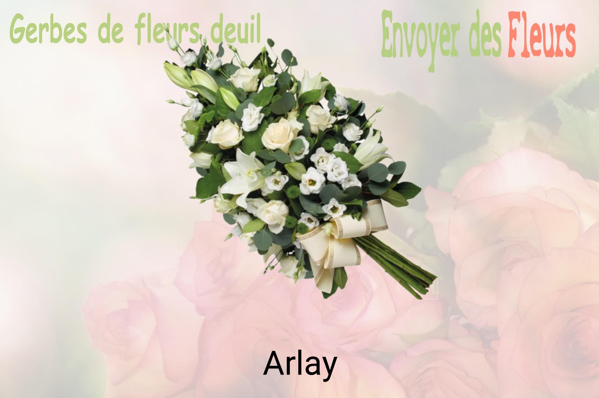 Gerbe de fleurs de deuil livrée à Arlay